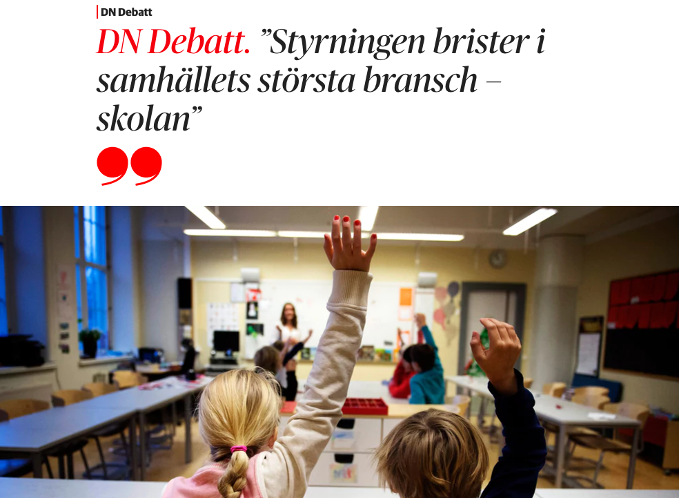 Läs vår debattartikel på DN Debatt