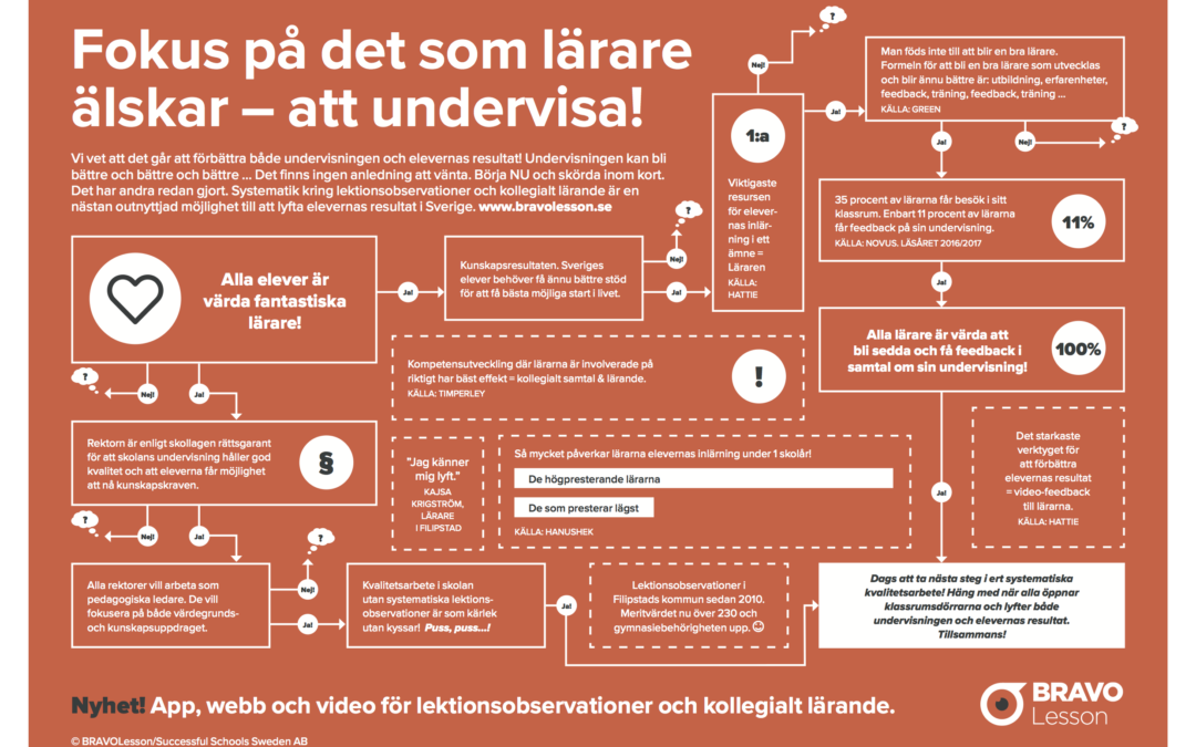 Flödesschema av oss på Sucessful Schools och Bravo Lesson som kan användas för att förbättra undervisningen och höja elevresultat